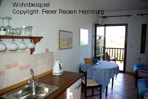 K&uuml;chenzeile in einem Studio der Ferienwohnung Kotiri