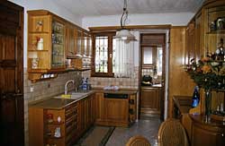 gut ausgestattete K&uuml;che im Ferienhaus Villa Hestia