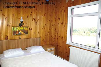 Schlafzimmer des Appartements Hamsilos in Sinop am Schwarzen Meer in der T&uuml;rkei
